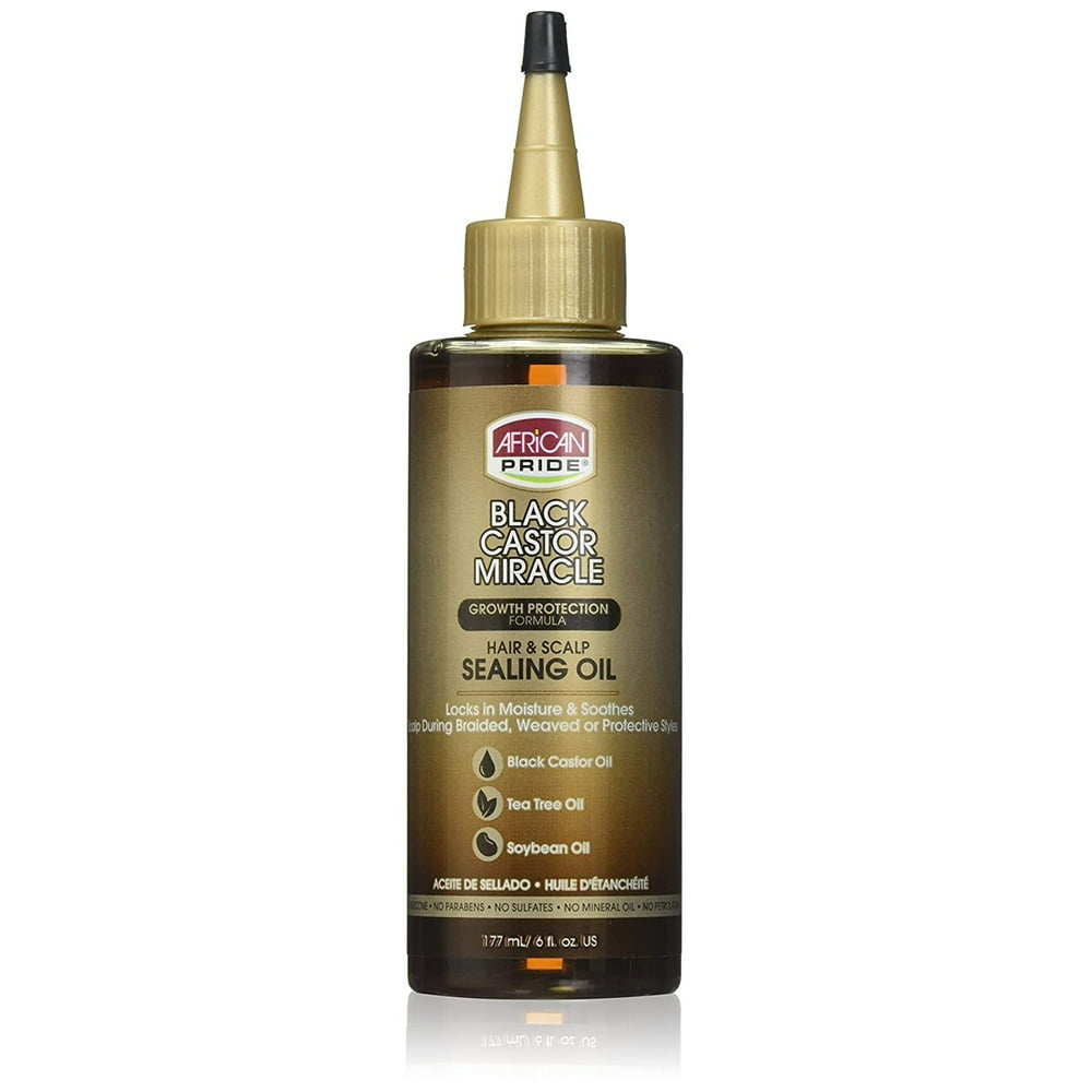 AFRICAN PRIDE Black Castor Miracle Sealing Oil (6oz)