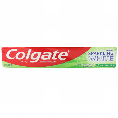 COLGATE T/P 70G SPARKLING WHITE MINT ZING/24