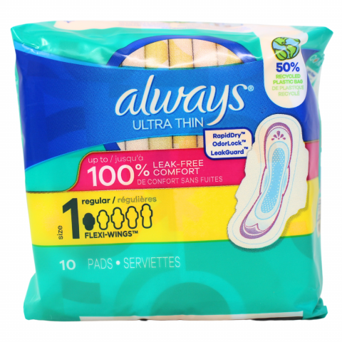ALWAYS ULTRA THIN 10CT REGULAR/12