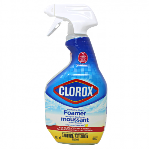 CLOROX SPRAY 887ML BLEACH FOAMER KILLS MOLD & MILDEW (B) /9