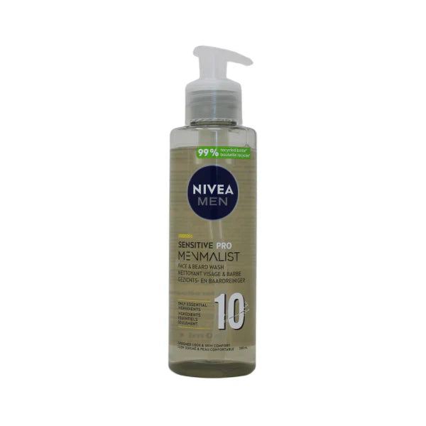 NIVEA MEN FACE & BEARD WASH 200ML SENSITIVE PRO(B)/12