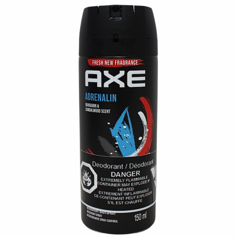 AXE SPRAY 150ML ADRENALIN/ 6X12 S