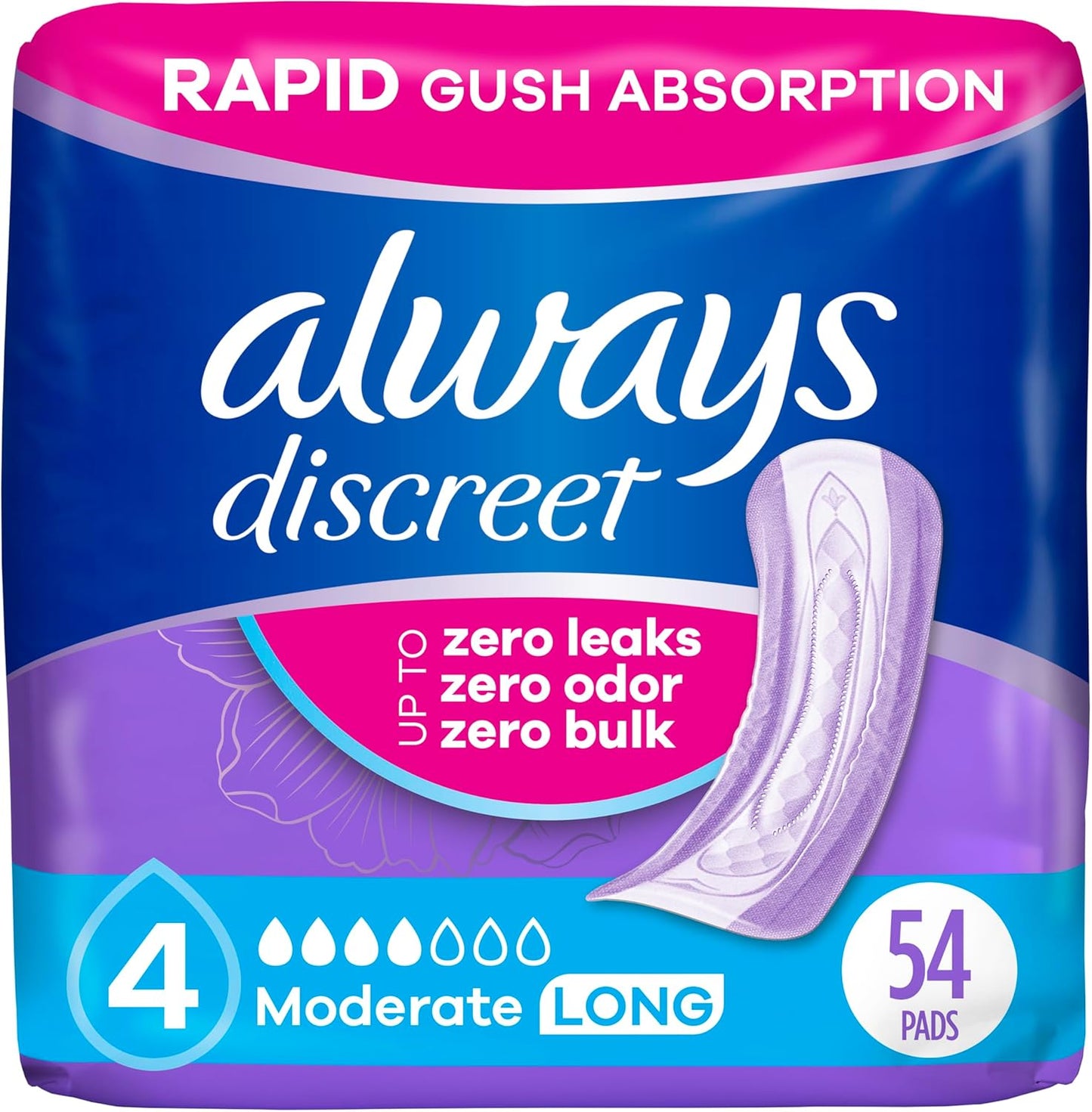 ALWAYS DISCREET 54CT PADS MOD LONG (B)/R4