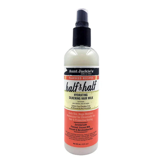 AUNT JACKIE'S Flaxseed Half&Half Hydrating Silkening Hair Milk (12oz)