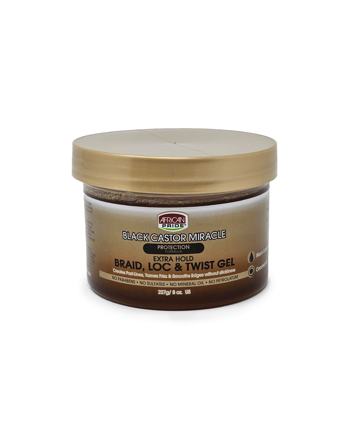 AFRICAN PRIDE Black Castor Miracle Braid Loc & Twist Gel (8oz)