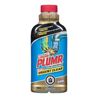 CLOROX LIQUID PLUMR Clog Destroyer + Urgent Clear (502ML)