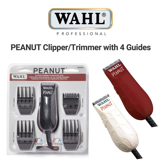 WAHL PEANUT Clipper/Trimmer with 4 Guides Black