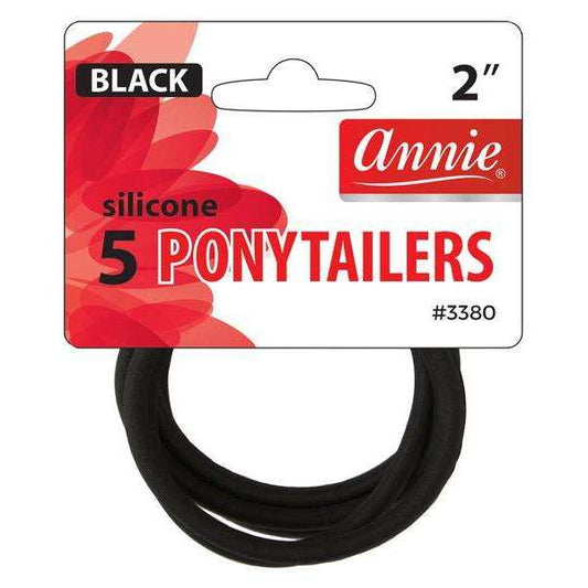 ANNIE 5pcs Silicone Ponytailers