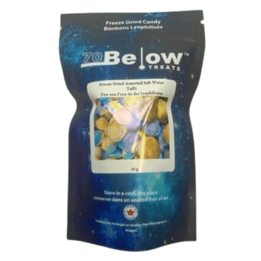 70 Below Treats Freeze Dried Salt Water Taffy Assorted 12x35g